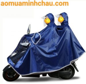 ao mua di xe máy 2 đầu
