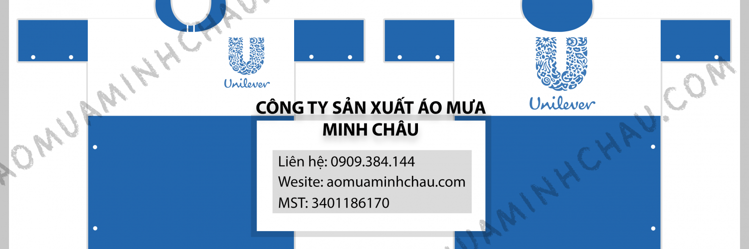 Áo mưa bít dây kéo in logo