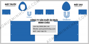 Áo mưa bít dây kéo in logo
