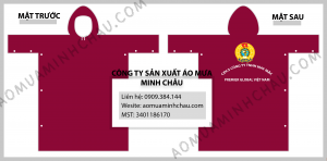 Áo mưa in logo công đoàn Bình Dương