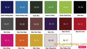 bảng màu áo mưa cánh dơi