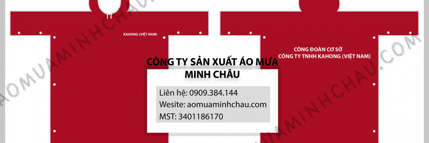 Áo mưa cánh dơi in logo công ty