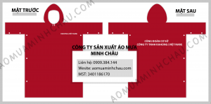 Áo mưa cánh dơi in logo công ty