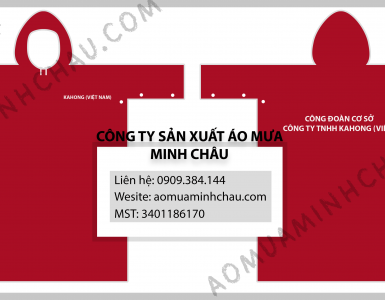 Áo mưa cánh dơi in logo công ty