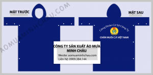 Áo mưa in công đoàn công ty