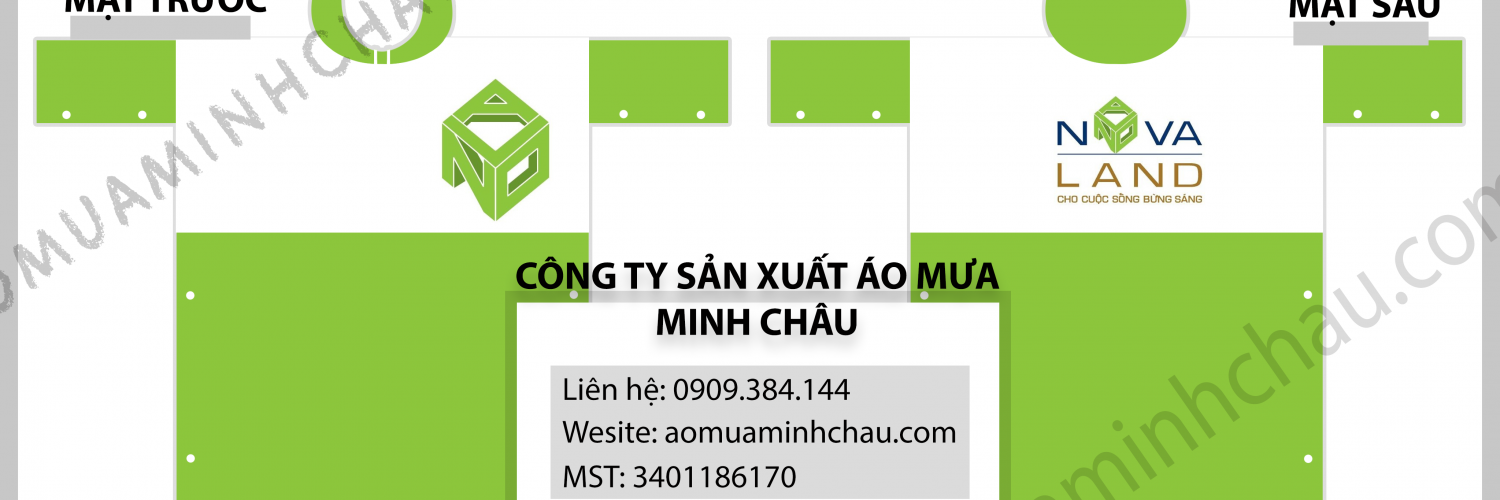 Đặt áo mưa công ty bất động sản