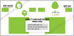 Đặt áo mưa công ty bất động sản