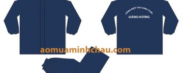 Áo mưa bộ cho nhân viên bảo vệ in logo