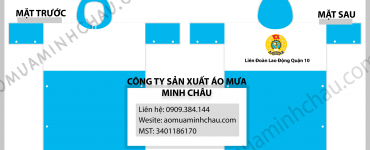 Áo mưa in logo công đoàn HCM