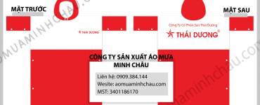 Áo mưa in logo công ty Dược