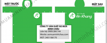 Áo mưa in logo nhà thuốc