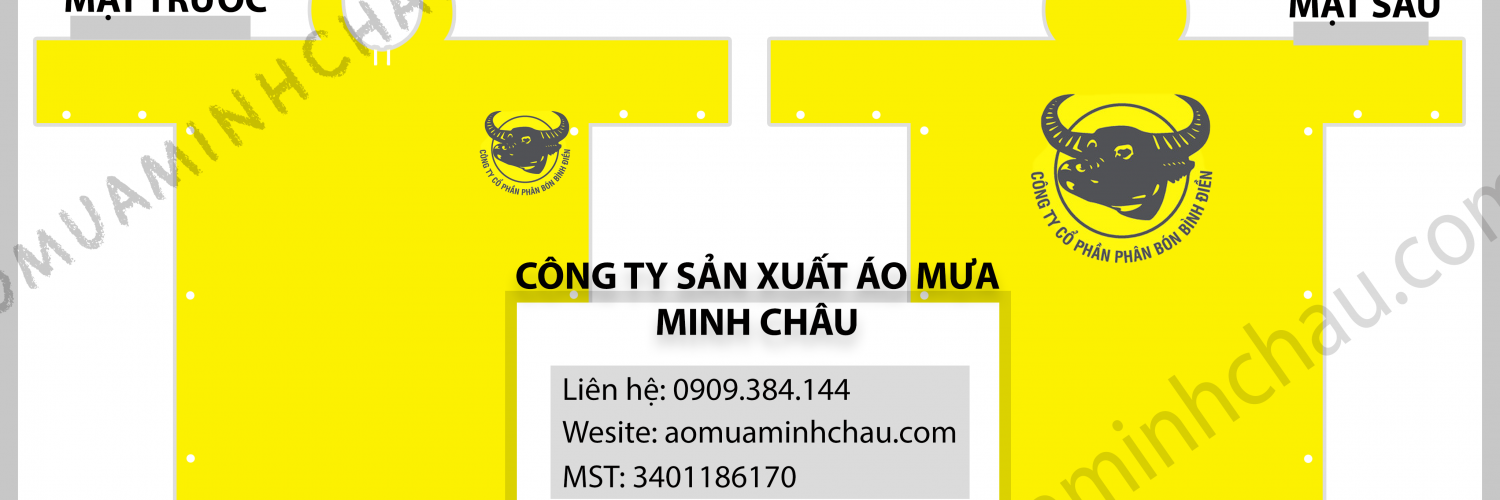 Áo mưa in logo công ty Phân Bón