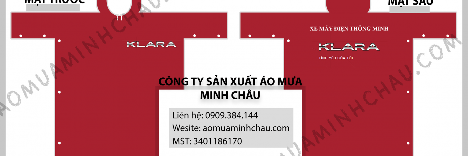 Áo mưa in logo xe máy điện