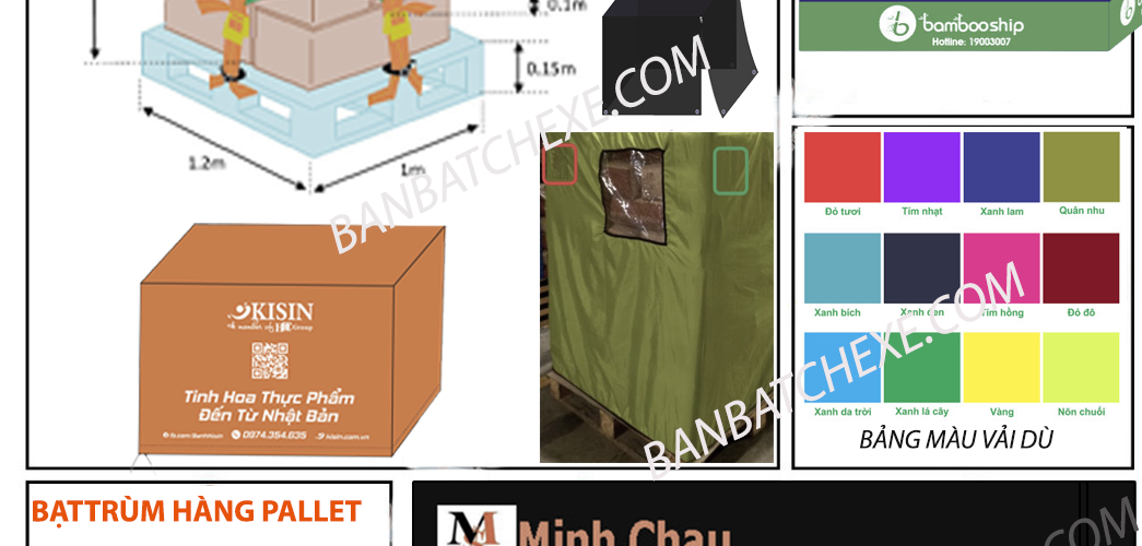 Áo trùm Pallet có dây kéo