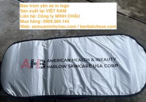 Áo trùm yên in logo AHB