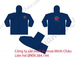 Áo mưa in logo trung tâm dạy lái xe Thành Công