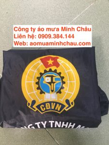 Áo mưa in logo công đoàn Việt Nam