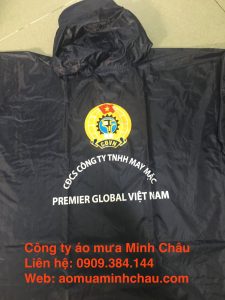 Xưởng áo mưa in logo công đoàn giá rẻ