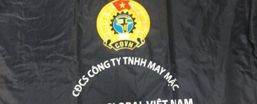 Xưởng áo mưa in logo công đoàn giá rẻ