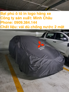 Áo trùm ô tô in logo