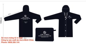 Áo mưa măng tô in logo theo yêu cầu
