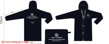 Áo mưa măng tô in logo theo yêu cầu