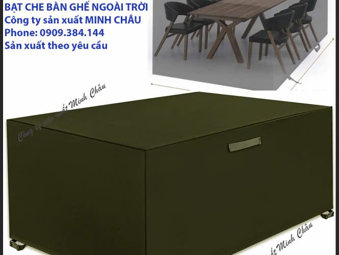 Áo mưa che bàn ghế ngoài trời