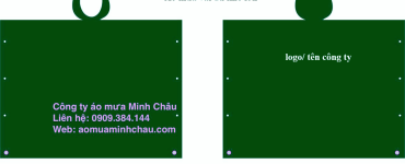 Áo mưa cánh dơi khổ lớn in logo