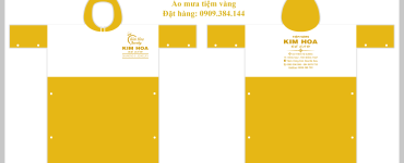 Áo mưa in logo tiệm vàng trang sức