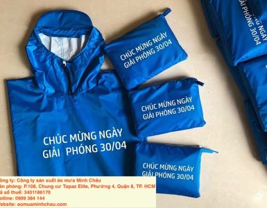 Áo mưa in logo quà tặng ý nghĩa 30/4