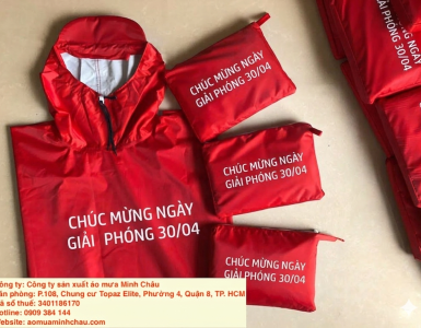 Đặt hàng áo mưa quà tặng 30/4