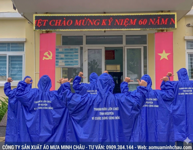 Xưởng áo mưa in ấn số lượng theo yêu cầu