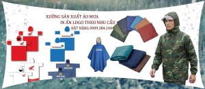 Xưởng sản xuất áo mưa in ấn yêu cầu