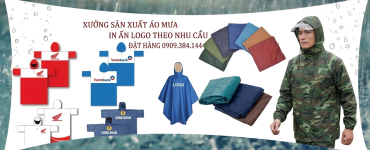 Xưởng sản xuất áo mưa in ấn theo yêu cầu